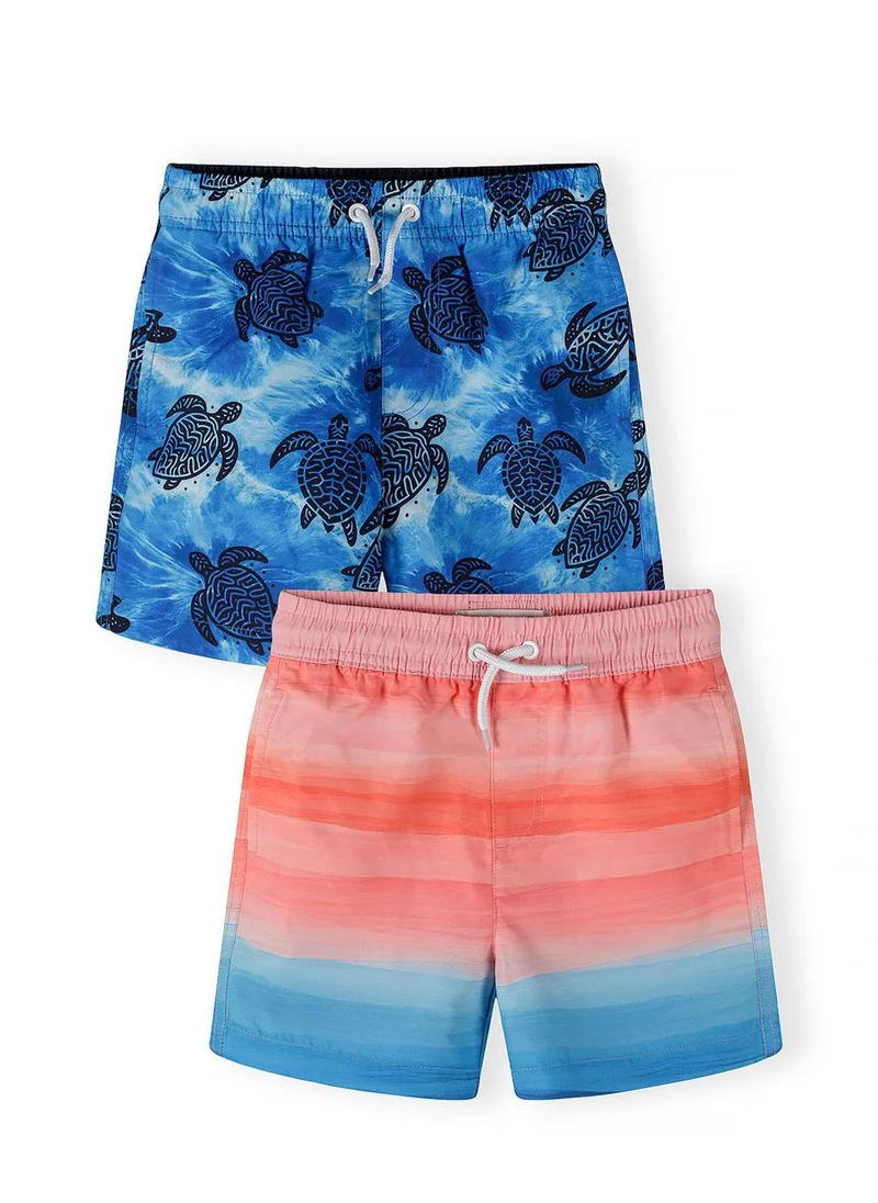 MINOTI Boys 2-pack quick-drying swimming shorts blue and orange